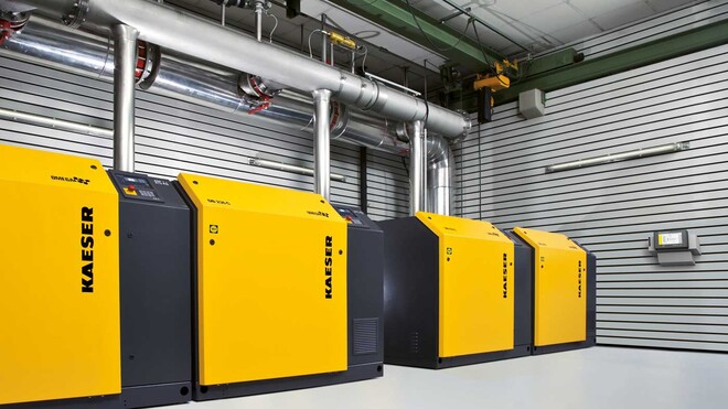 Estación de sopladores de lóbulos de KAESER KOMPRESSOREN.