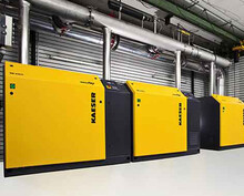 Estación de sopladores de lóbulos para el tratamiento de aguas residuales de Manching.